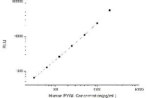 Typical standard curve (PYGL Kit CLIA)