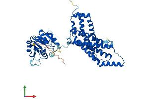 AlphaFold protein structure predicition of Human Recombinant STEAP4 Protein, UniprotID Q687X5