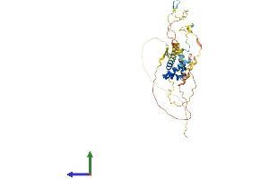 AlphaFold protein structure predicition of Human Recombinant TBATA Protein, UniprotID Q96M53
