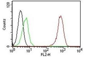 Flow Cytometric Analysis of human CD31 on Jurkat cells.