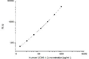 Typical standard curve (UCHL1 Kit CLIA)