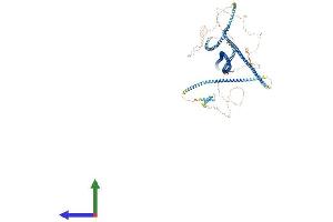AlphaFold protein structure predicition of Mouse Recombinant Cgn Protein, UniprotID P59242