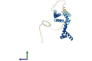 AlphaFold protein structure predicition of Human Recombinant HMG20B Protein, UniprotID Q9P0W2