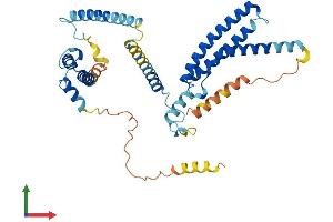 AlphaFold protein structure predicition of Human Recombinant DNAJC28 Protein, UniprotID Q9NX36