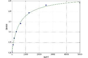 A typical standard curve (ABCC5 Kit ELISA)