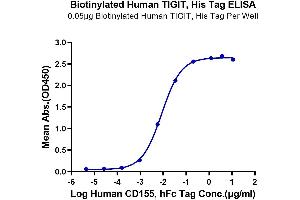 Immobilized Biotinylated Human TIGIT, His Tag at 0.