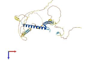 AlphaFold protein structure predicition of Human Recombinant PTF1A Protein, UniprotID Q7RTS3