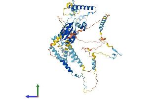 AlphaFold protein structure predicition of Mouse Recombinant Prpf3 Protein, UniprotID Q922U1