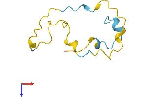 AlphaFold protein structure predicition of Mouse Recombinant Pde6g Protein, UniprotID P09174