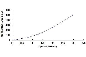 Typical standard curve (IL-1 beta Kit ELISA)