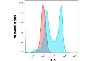 Flow Cytometric Analysis of MOLT-4 cells. (Recombinant CD6 anticorps)