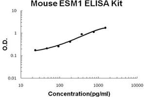 Mouse ESM1/Endocan PicoKine ELISA Kit standard curve (ESM1 Kit ELISA)
