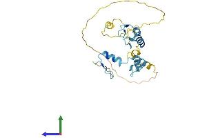 AlphaFold protein structure predicition of Human Recombinant JAZF1 Protein, UniprotID Q86VZ6