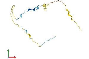 AlphaFold protein structure predicition of Mouse Recombinant Pclaf Protein, UniprotID Q9CQX4