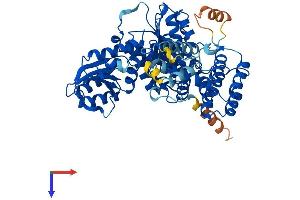 AlphaFold protein structure predicition of Human Recombinant VPS45 Protein, UniprotID Q9NRW7
