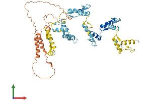 AlphaFold protein structure predicition of Human Recombinant ZNF223 Protein, UniprotID Q9UK11