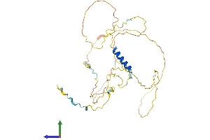AlphaFold protein structure predicition of Mouse Recombinant Rad51ap1 Protein, UniprotID Q8C551
