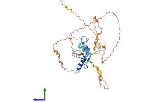 AlphaFold protein structure predicition of Human Recombinant KLF3 Protein, UniprotID P57682