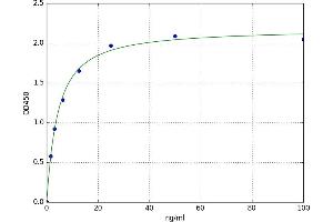 A typical standard curve (alpha Fetoprotein Kit ELISA)