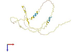 AlphaFold protein structure predicition of Human Recombinant NUCKS1 Protein, UniprotID Q9H1E3