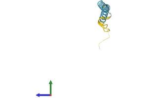 AlphaFold protein structure predicition of Human Recombinant PRNP Protein, UniprotID F7VJQ1
