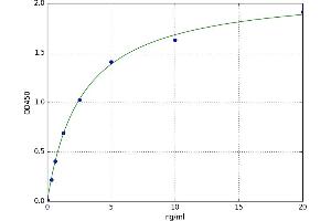 A typical standard curve (RNASET2 Kit ELISA)
