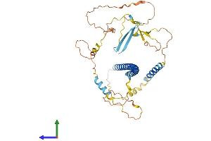 AlphaFold protein structure predicition of Mouse Recombinant Mcidas Protein, UniprotID Q3UZ45