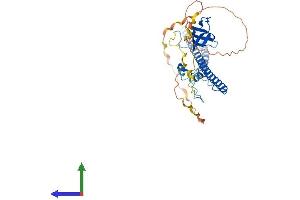AlphaFold protein structure predicition of Mouse Recombinant Abi3 Protein, UniprotID Q8BYZ1