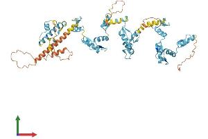 AlphaFold protein structure predicition of Human Recombinant ZNF257 Protein, UniprotID Q9Y2Q1