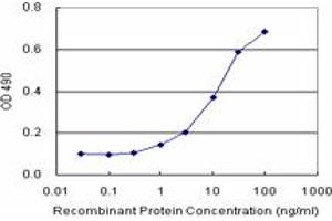Sandwich ELISA detection sensitivity ranging from 1 ng/mL to 100 ng/mL. (ARHGDIA (Humain) Matched Antibody Pair)