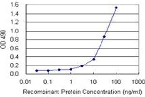 Sandwich ELISA detection sensitivity ranging from 3 ng/mL to 100 ng/mL. (TRAF1 (Humain) Matched Antibody Pair)