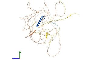 AlphaFold protein structure predicition of Human Recombinant NUFIP2 Protein, UniprotID Q7Z417