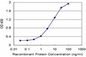 Detection limit for recombinant GST tagged TSPAN2 is approximately 0.