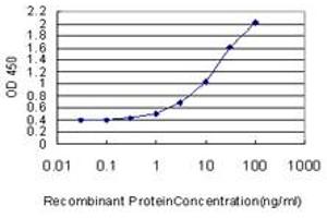 Detection limit for recombinant GST tagged KCNMB3 is approximately 0.