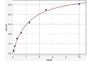 Typical standard curve (alpha 1 Adrenergic Receptor Kit ELISA)