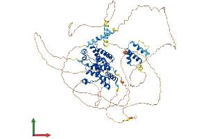 AlphaFold protein structure predicition of Human Recombinant BRD2 Protein, UniprotID P25440