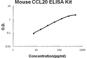 Mouse MIP-3 alpha/CCL20 Accusignal ELISA Kit Mouse MIP-3 alpha/CCL20 AccuSignal ELISA kit standard curve. (CCL20 Kit ELISA)