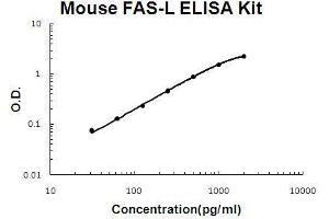 Mouse FASL PicoKine ELISA Kit standard curve