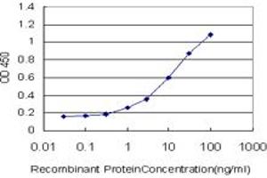 Detection limit for recombinant GST tagged CD93 is approximately 0. (CD93 anticorps  (AA 33-140))