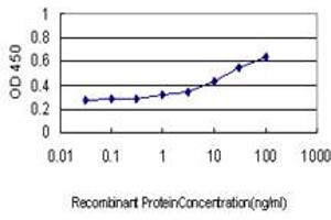 Detection limit for recombinant GST tagged TTN is approximately 0. (Titin anticorps  (AA 1-110))