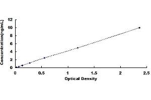 Typical standard curve (GBP1 Kit ELISA)