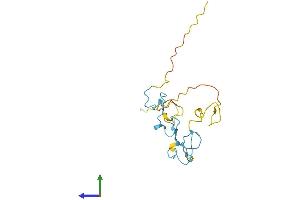 AlphaFold protein structure predicition of Human Recombinant ZCCHC13 Protein, UniprotID Q8WW36