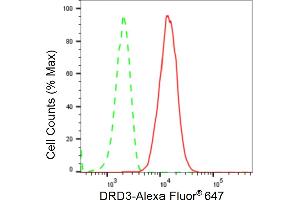 Flow cytometric analysis of DRD3 expression in HT- cells using DRD3 antibody (ABIN7798386), 1:2,000). (Recombinant DRD3 anticorps)