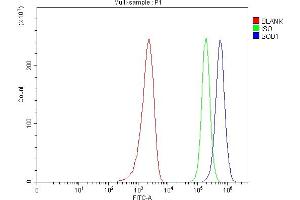 Flow Cytometry analysis of MCF-7 cells using anti-SOD1 antibody (ABIN3043438). (SOD1 anticorps  (C-Term))