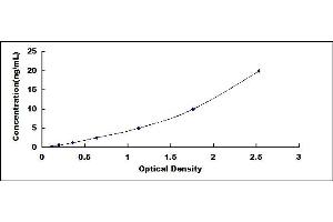 Typical standard curve (NDUFS1 Kit ELISA)