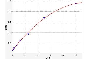 Typical standard curve
