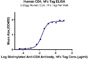 Immobilized Human CD4 at 0. (CD4 Protein (CD4) (AA 26-390) (Fc Tag))