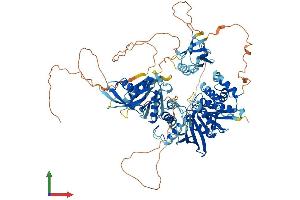 AlphaFold protein structure predicition of Mouse Recombinant Ptpn3 Protein, UniprotID A2ALK8