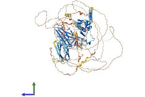 AlphaFold protein structure predicition of Mouse Recombinant Myrf Protein, UniprotID Q3UR85