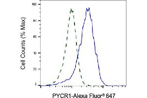 Validation of PYCR1 knockdown using flow cytometry. (PYCR1 anticorps)